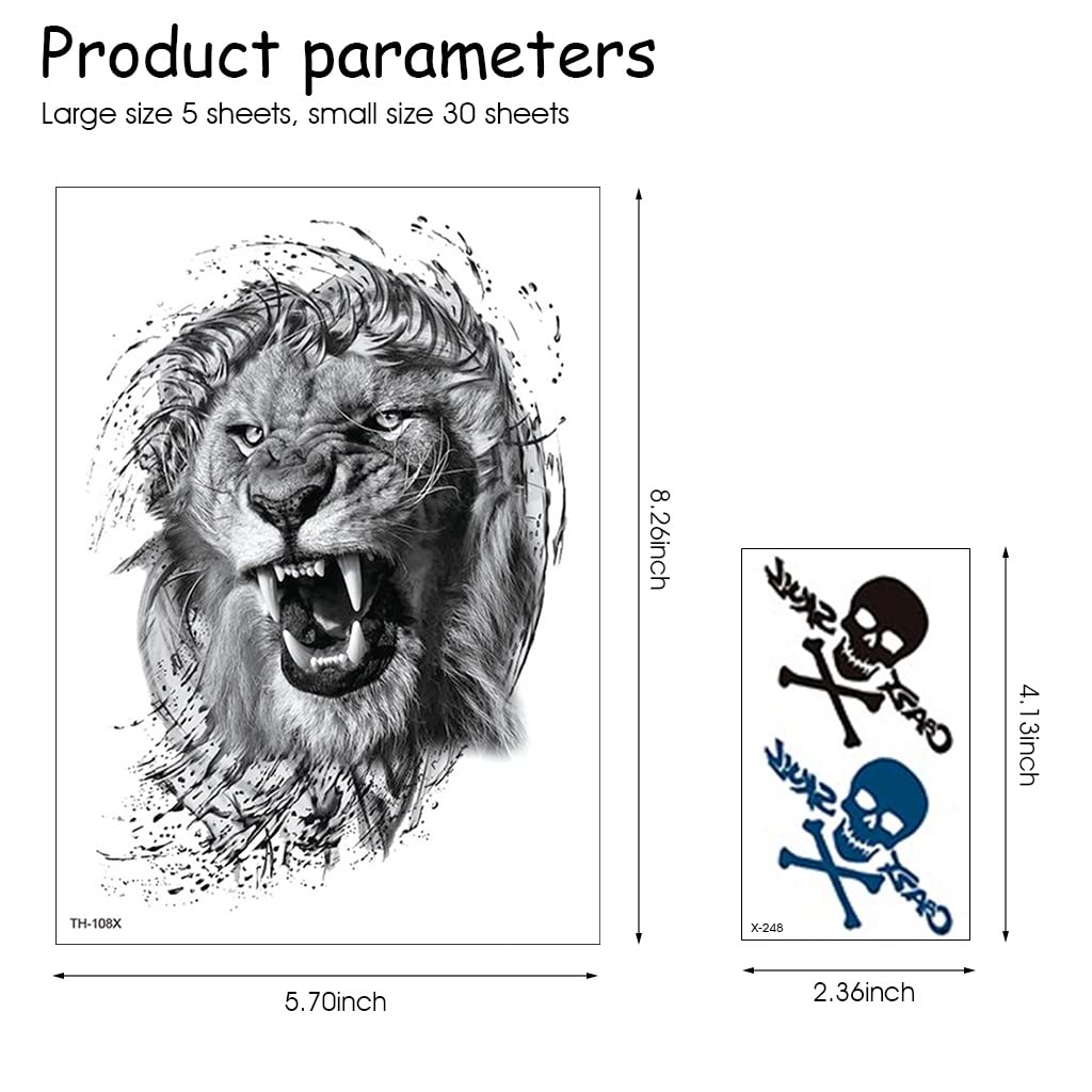 MAYCREATE 35 Sheets Black Tatto Sticker Beast Temporary Tattoos Stickers on Arm Large Tattoo Stickers Assorted Tatto Sticker for Men Body Art Tattoos Art Waterproof Temporary Tattoos Stickers MAYCREATE 35 Sheets Black Tatto Sticker Beast Temporary Tattoos Stickers on Arm Large Tattoo Stickers Assorted Tatto Sticker for Men Body Art Tattoos Art Waterproof Temporary Tattoos Stickers